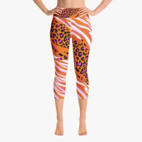 Animal Printed Capris "Cheetiger" Orange