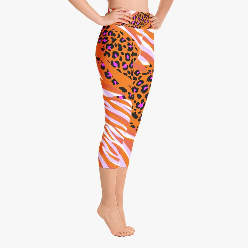 Animal Printed Capris "Cheetiger" Orange