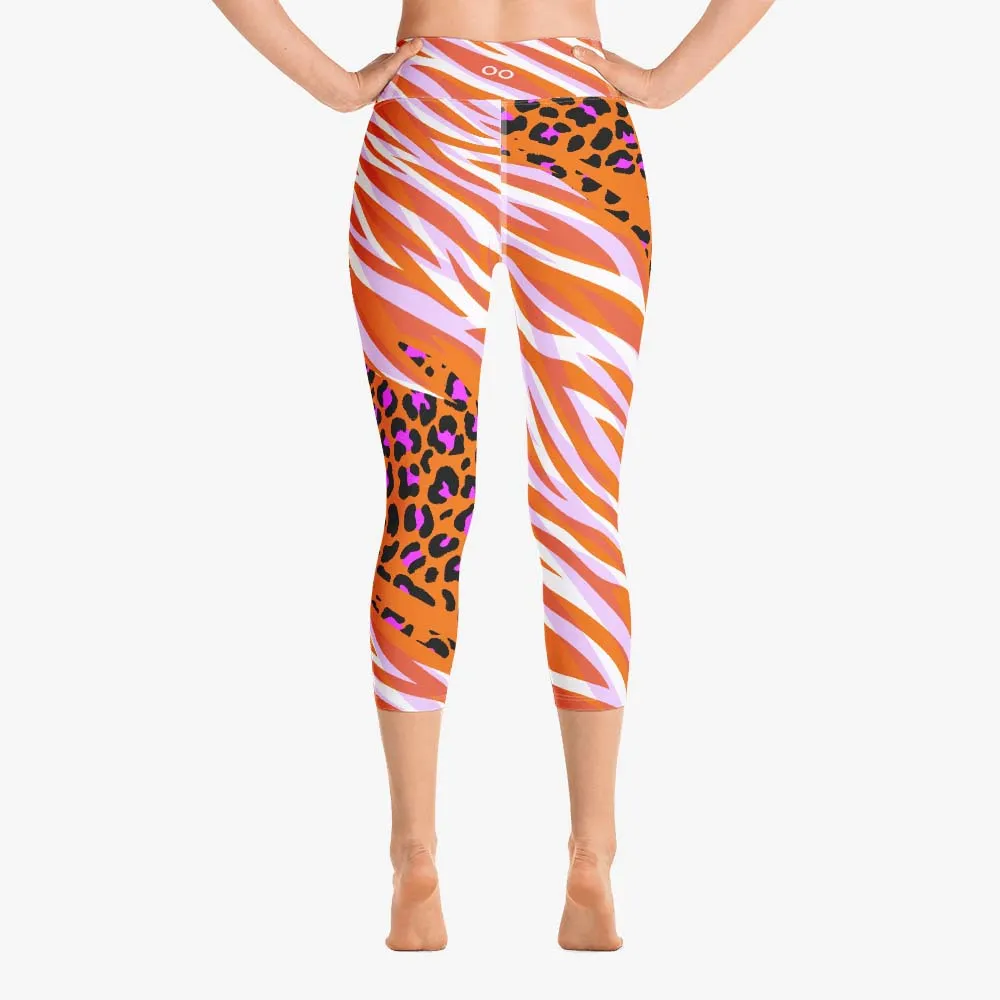 Animal Printed Capris "Cheetiger" Orange