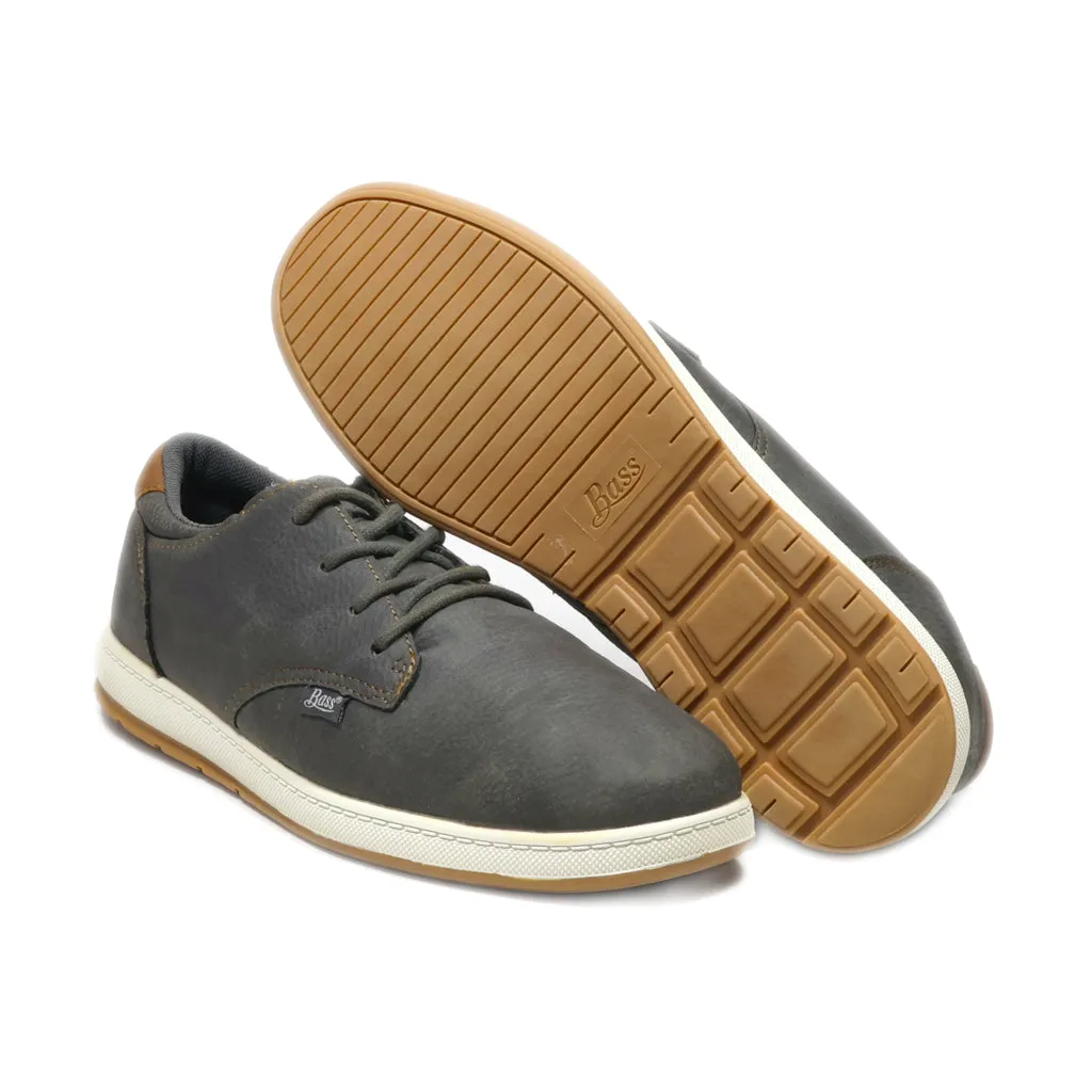 Bass Low-Top Sneakers Leather Grey Colour For Men