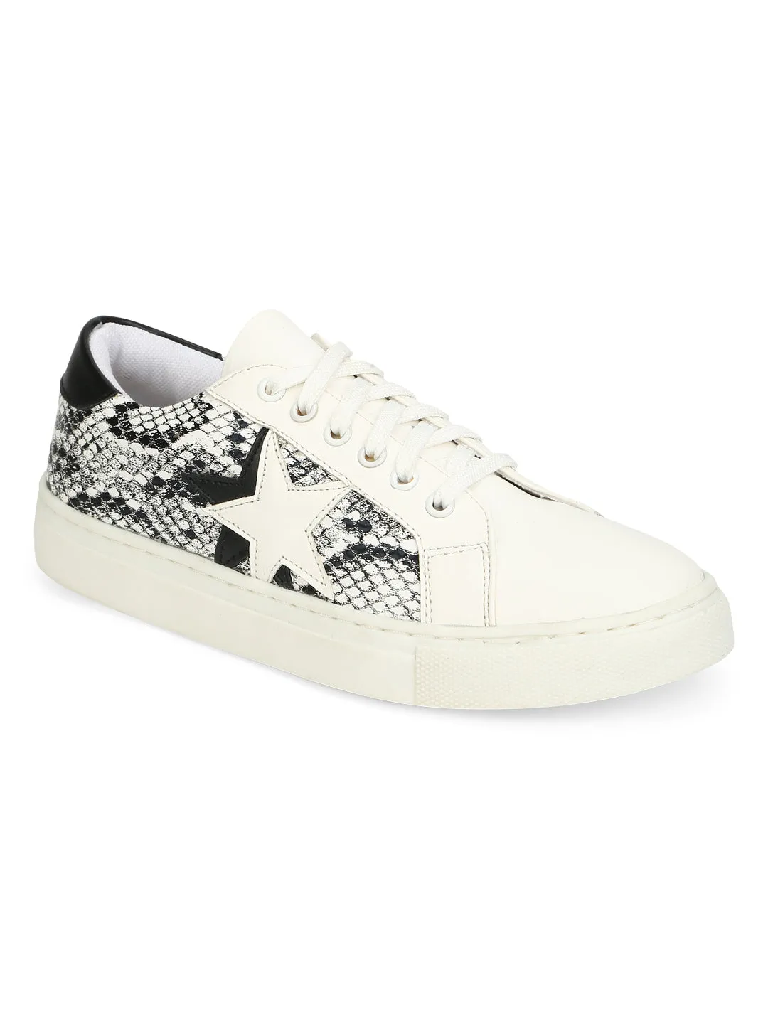 Black White Snake Trainers (TC-RLST13-BLK)