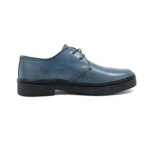 British Walkers Playboy Classic Low Cut Navy Blue Leather Oxfords