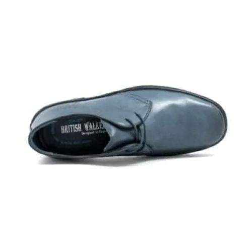 British Walkers Playboy Classic Low Cut Navy Blue Leather Oxfords