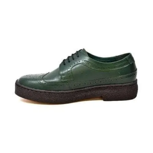 British Walkers Wingtip Low Cut Men's Hunter Green Leather Oxfords