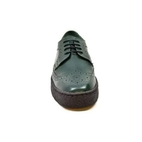 British Walkers Wingtip Low Cut Men's Hunter Green Leather Oxfords