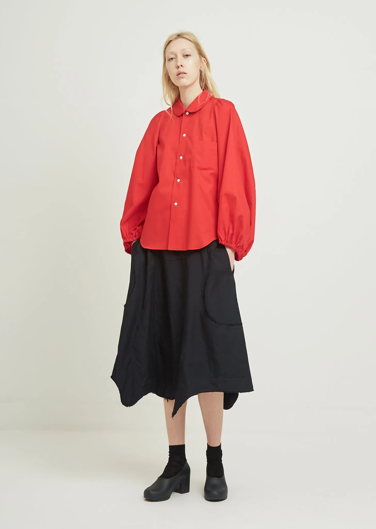 Broad Shirt With Puffy Sleeves