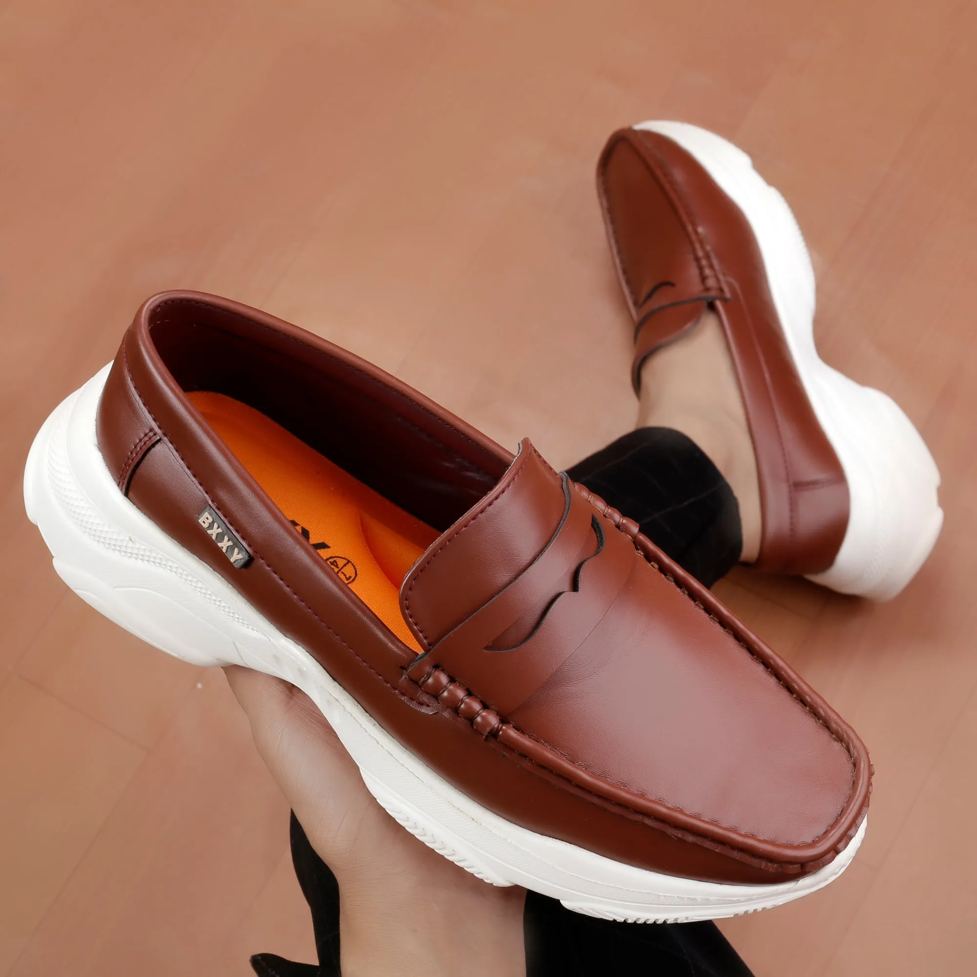 Bxxy's Men's Trendiest Checker Loafers for Men