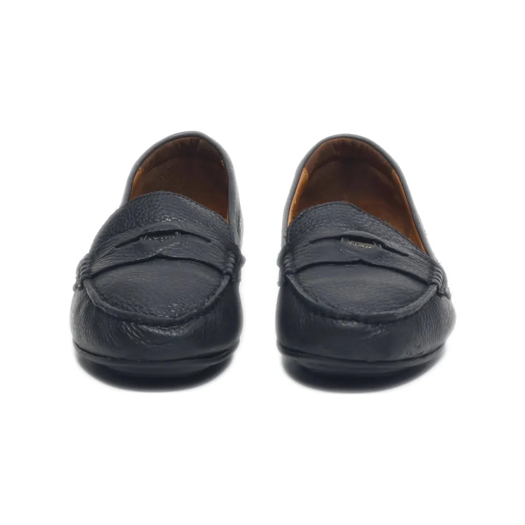 Coach Loafers Leather Black Colour For Women