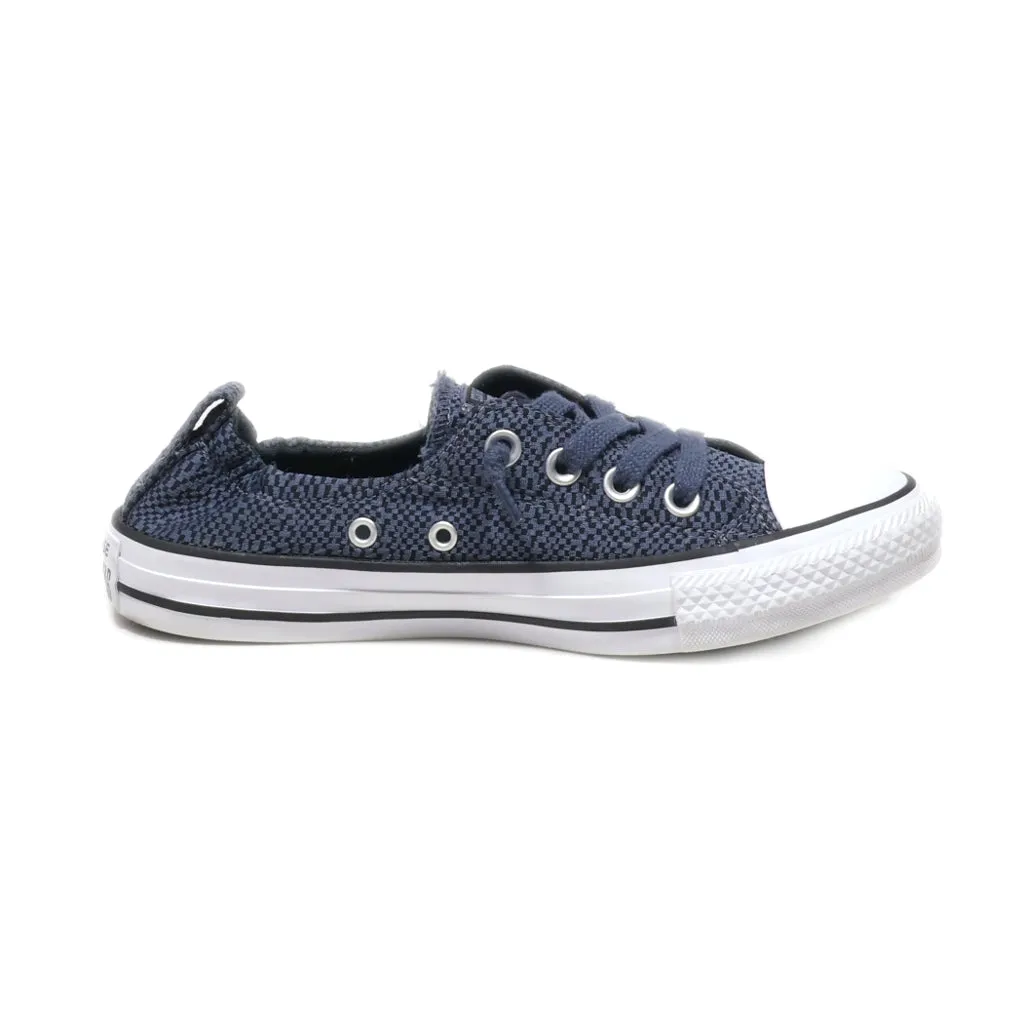 Converse Ctas Shoreline Sharkskin Low-Top Sneakers Canvas Blue Colour For Women