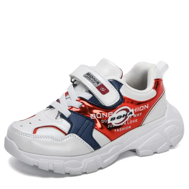 Din Boys' Casual Sneaker