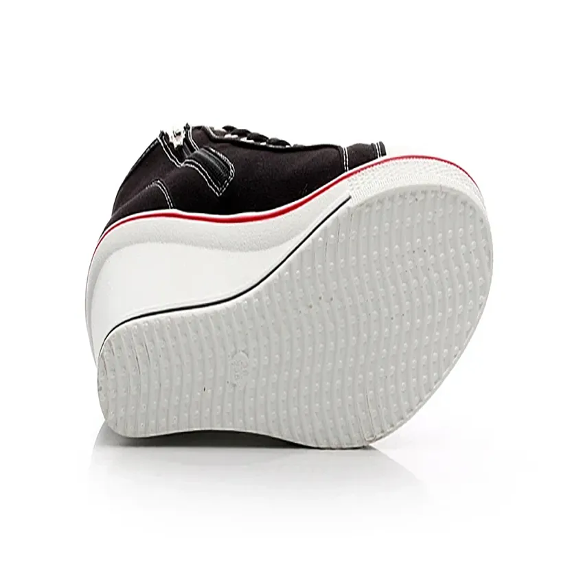 Funki Buys | Boots | Women's Canvas Elevator Platform Sneaker