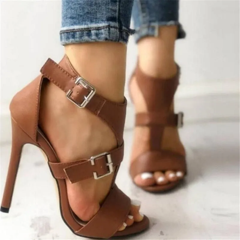 Funki Buys | Shoes | Women's Gladiator High Heel Stiletto Sandals