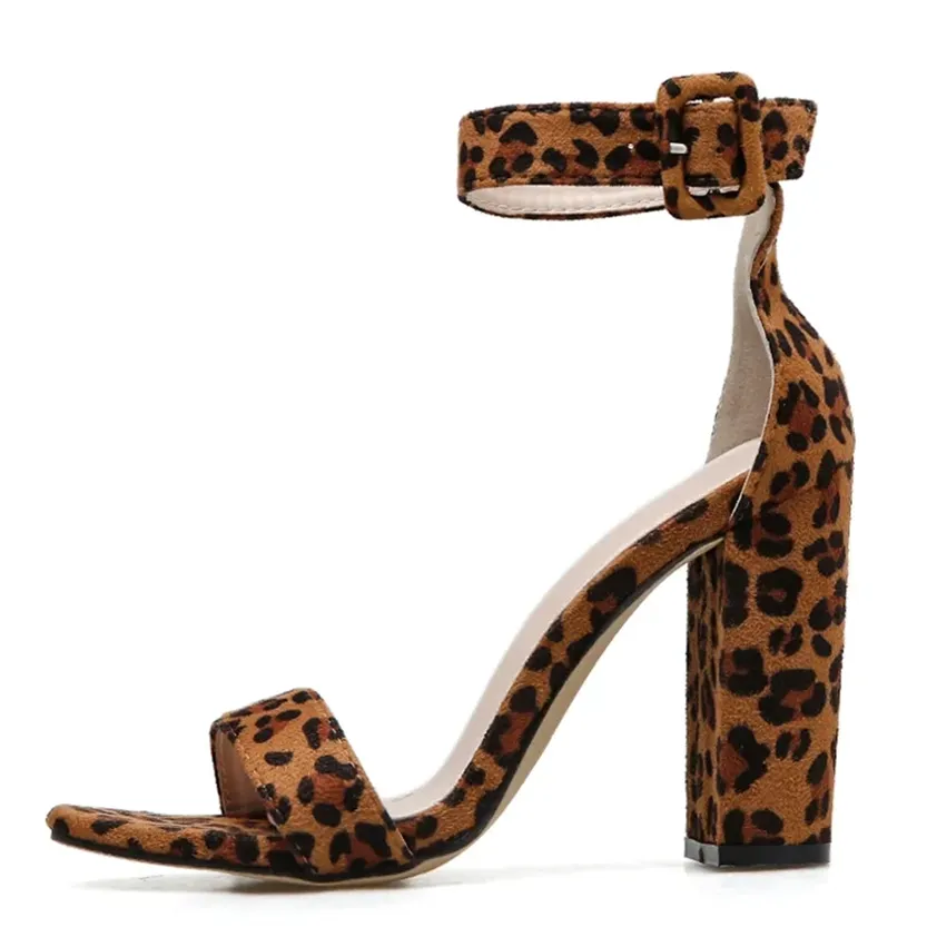 Funki Buys | Shoes | Women's Leopard Print Platform Sandal