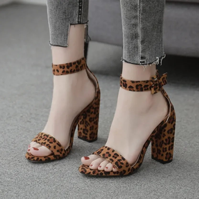 Funki Buys | Shoes | Women's Leopard Print Platform Sandal