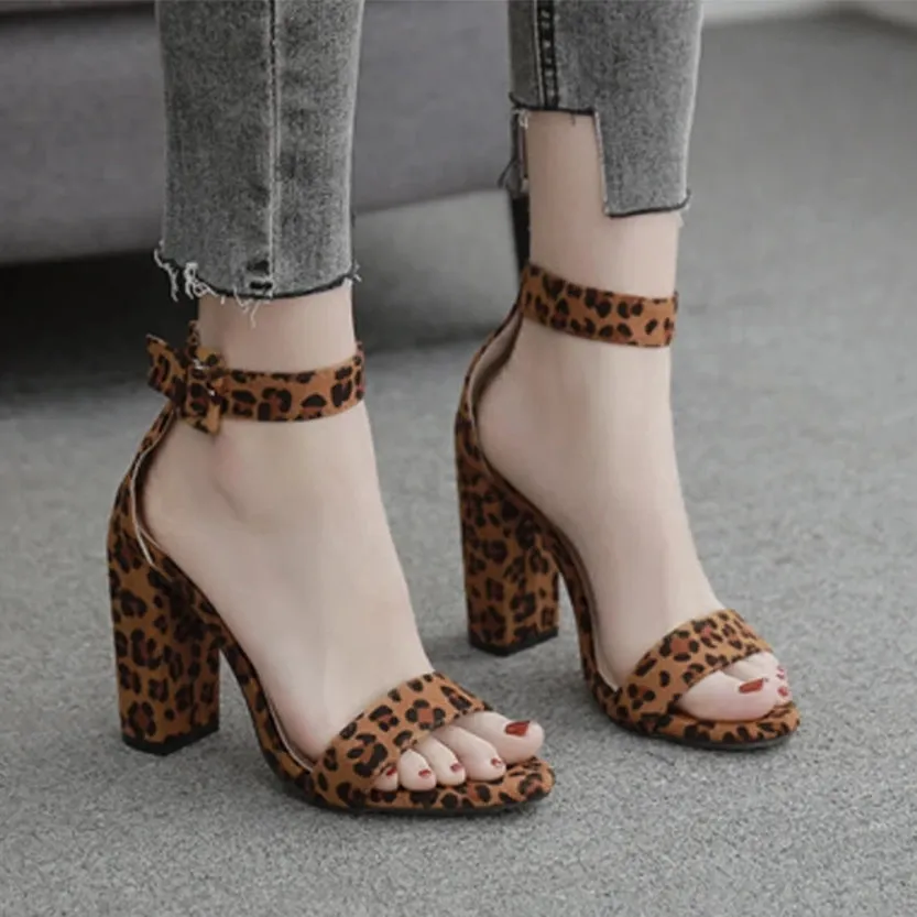 Funki Buys | Shoes | Women's Leopard Print Platform Sandal