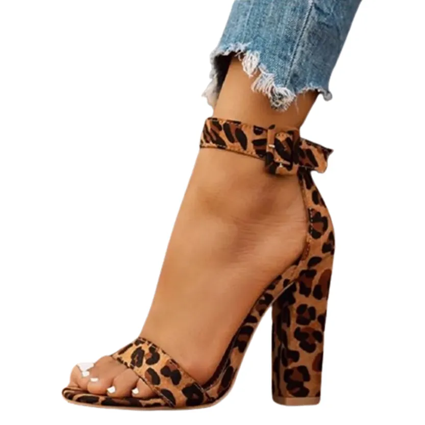 Funki Buys | Shoes | Women's Leopard Print Platform Sandal