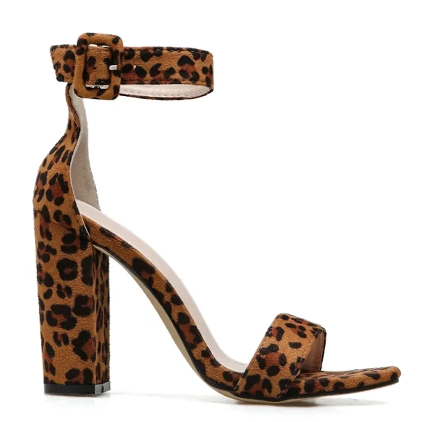 Funki Buys | Shoes | Women's Leopard Print Platform Sandal