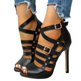 Funki Buys | Shoes | Women's Strappy Roman Stiletto Sandals