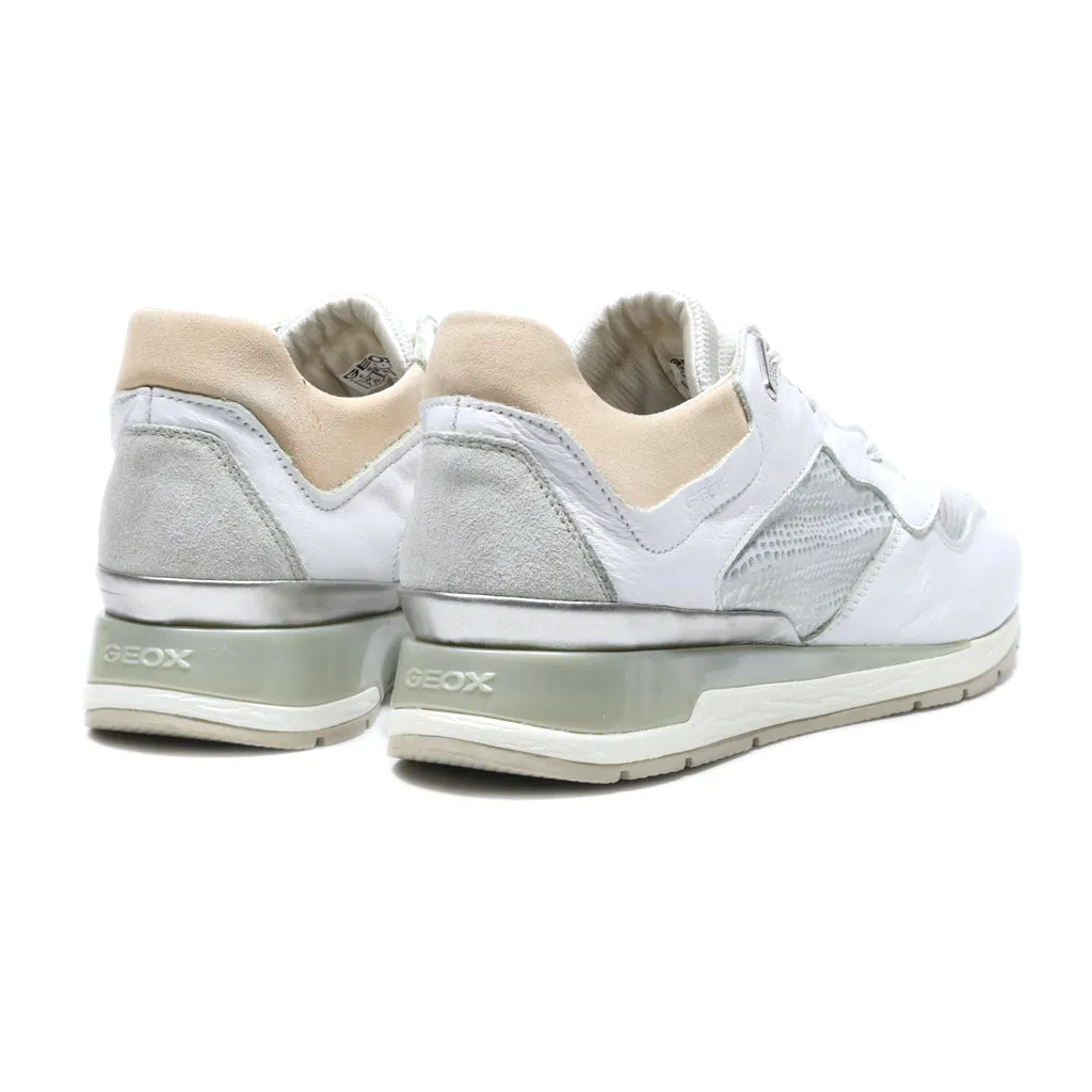 Geox Sport Shoes Leather White Colour For Women