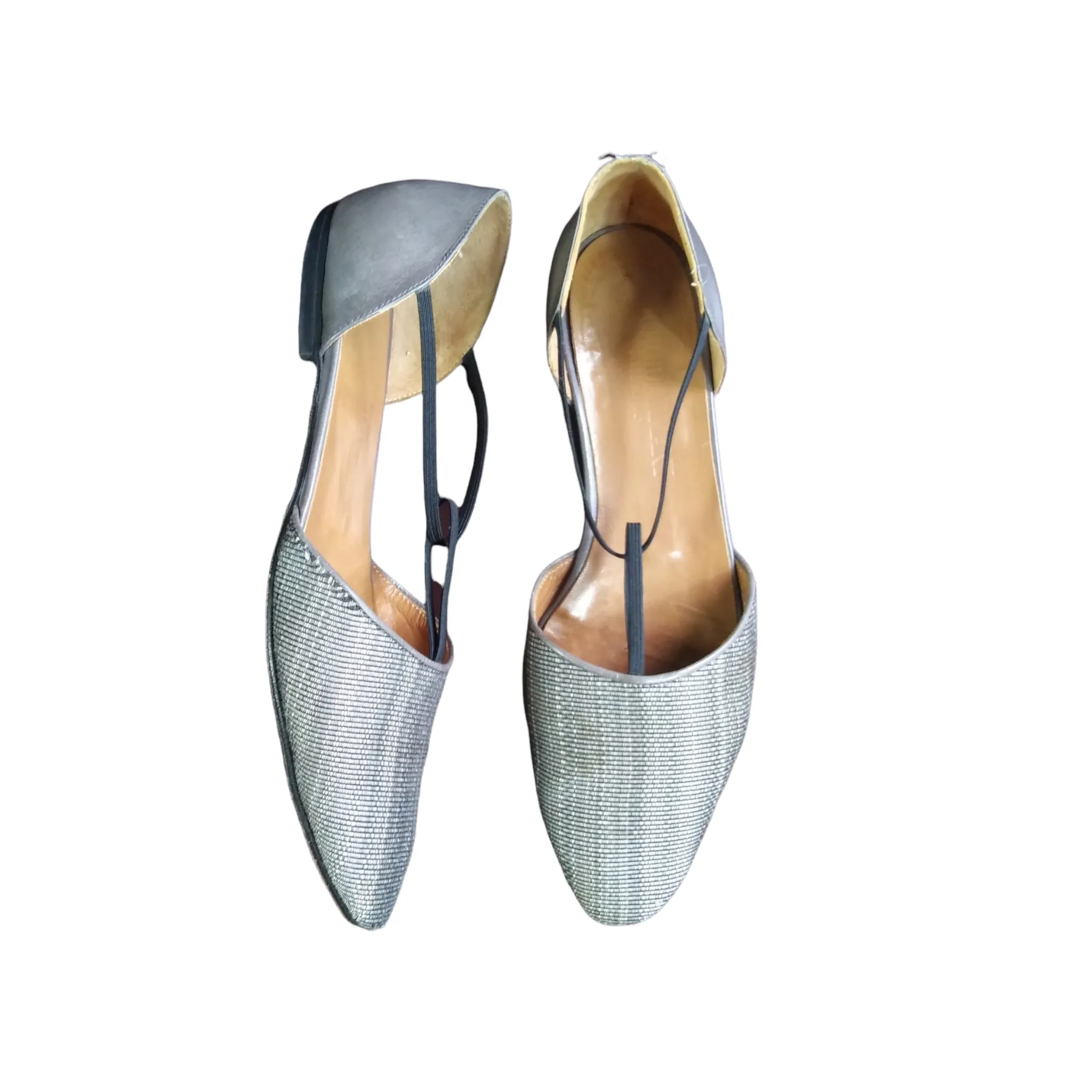 Giorgio Armani Silk Pointy Toe D' Orsay  Flats