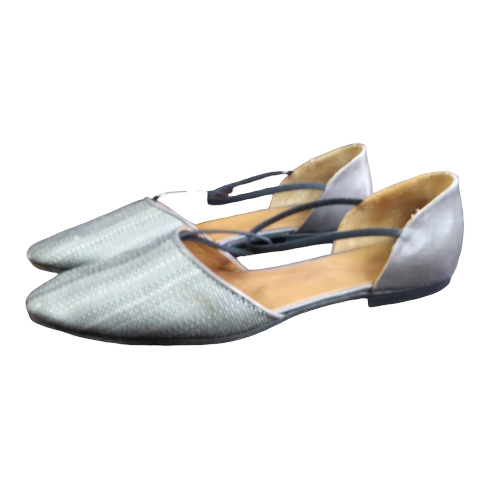 Giorgio Armani Silk Pointy Toe D' Orsay  Flats