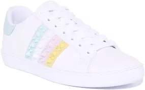 Guess Jacobb Studd In White Blue For Women