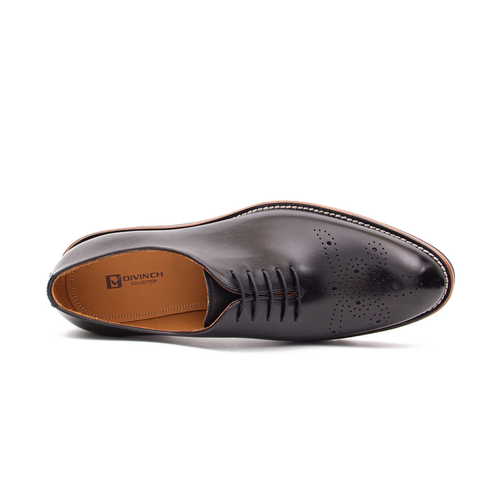 Handcrafted calfskin Oxford shoes Black