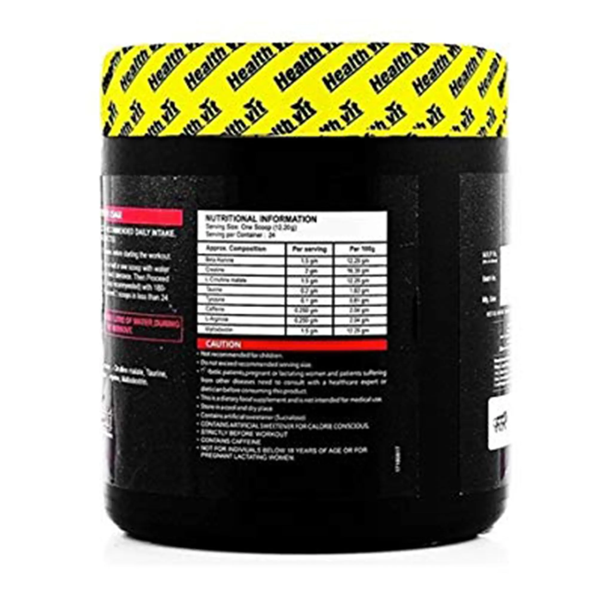 Healthvit Fitness Pre-Workout Explosive Energy 300gm Powder (Watermelon Tequila Flavour)