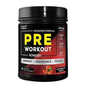 Healthvit Fitness Pre-Workout Explosive Energy 300gm Powder (Watermelon Tequila Flavour)