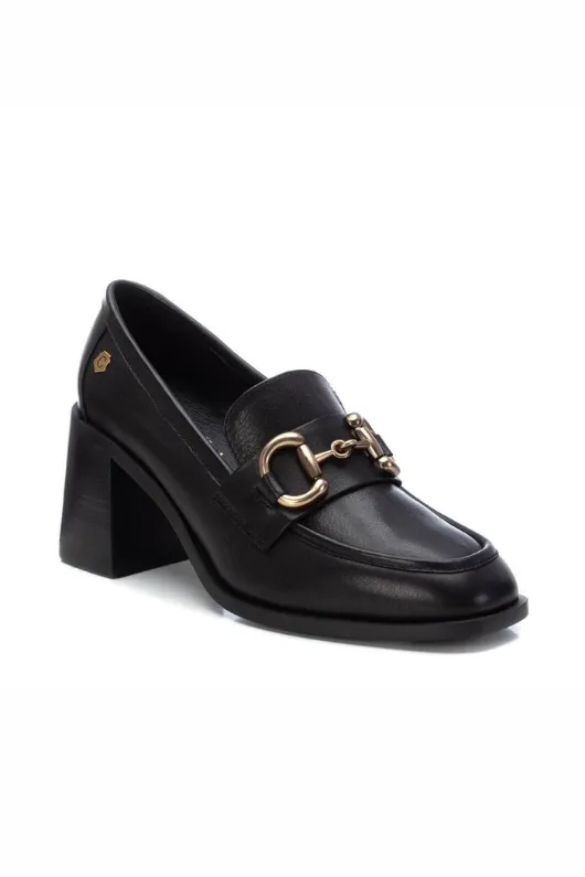 Heeled Leather Loafer