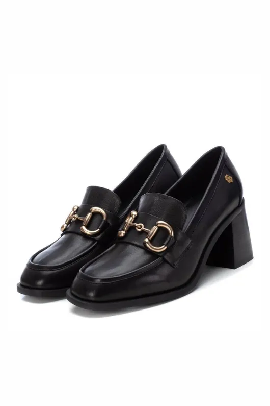 Heeled Leather Loafer