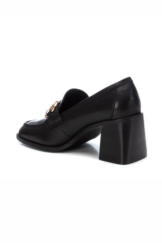 Heeled Leather Loafer