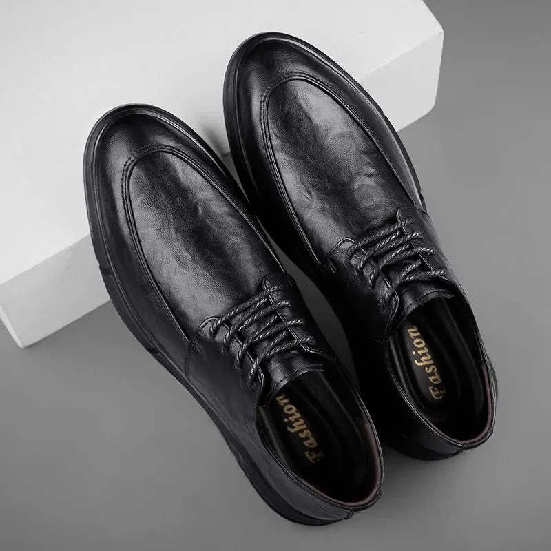 Hnzxzm Men Shoes Lace up Oxfords Formal Classic Business Office Wedding Shoes Wear Elegant Casual Genuine Leather Zapatos Shoes Men