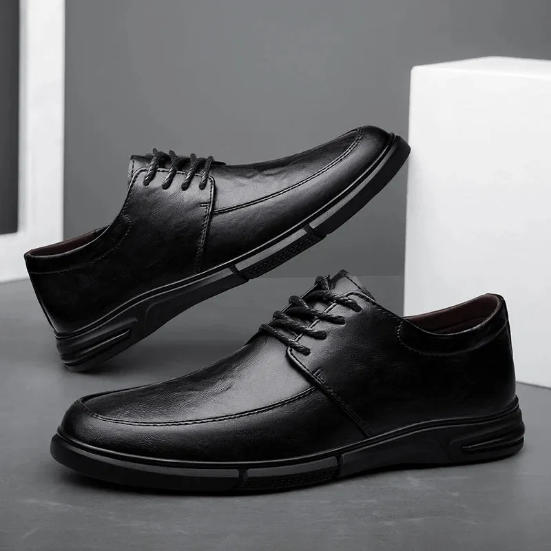 Hnzxzm Men Shoes Lace up Oxfords Formal Classic Business Office Wedding Shoes Wear Elegant Casual Genuine Leather Zapatos Shoes Men