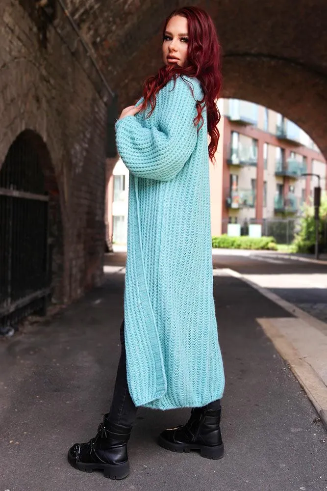 Italian Fluffy Knitted Longline Cardigan