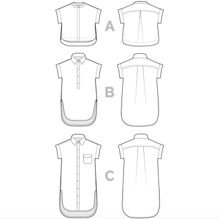 Kalle Shirt & Shirtdress Pattern