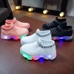 Kids Running Sneakers With Light Up Sole