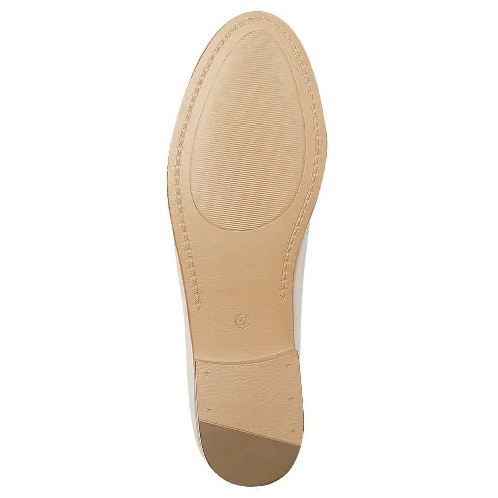 Lyla Loafer in Ivory Leather