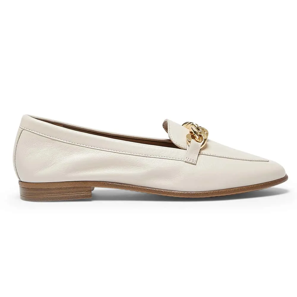 Lyla Loafer in Ivory Leather