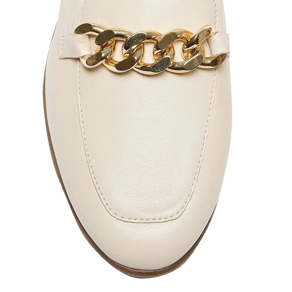 Lyla Loafer in Ivory Leather