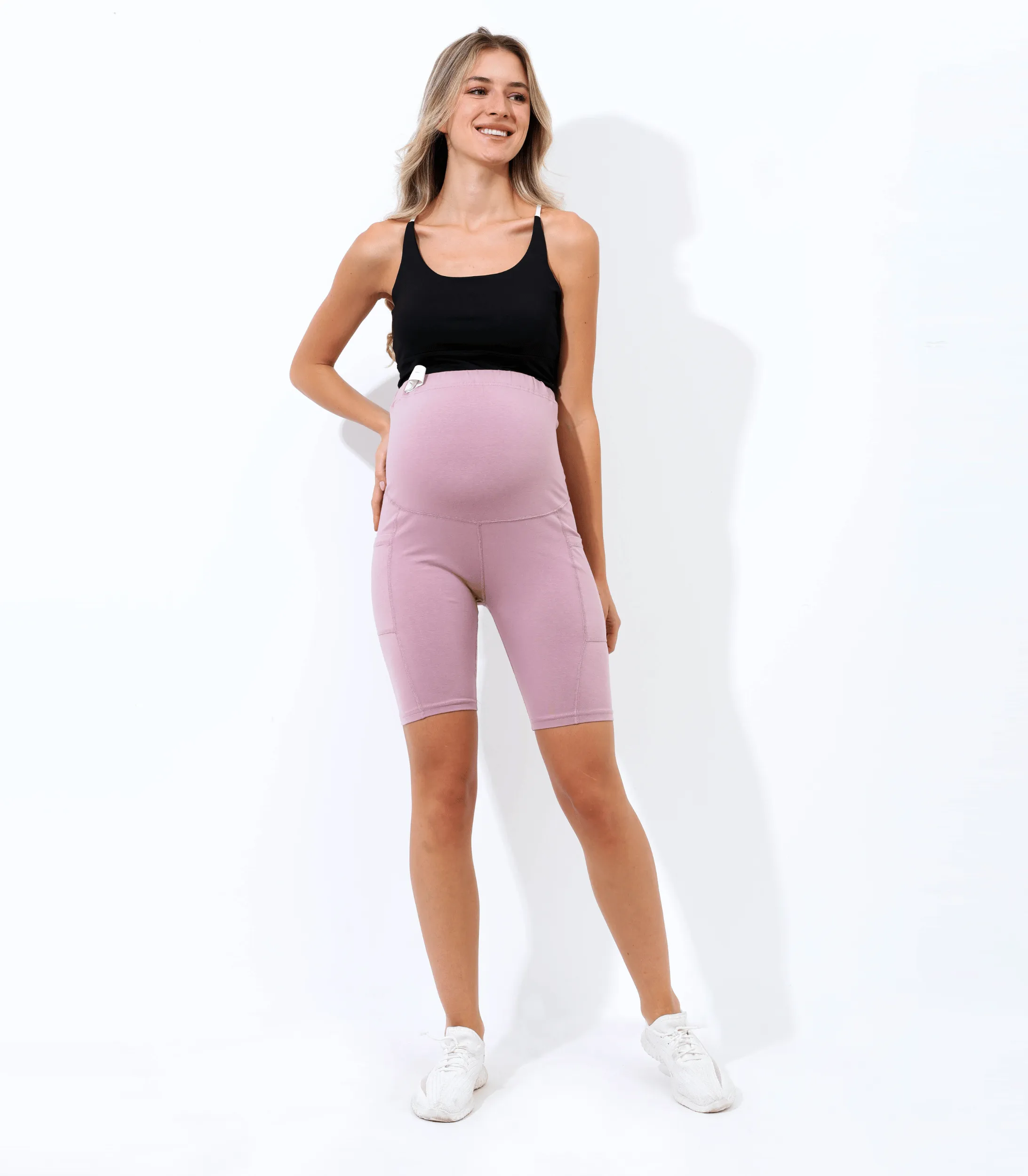 Maternity Yoga Shorts with Pockets