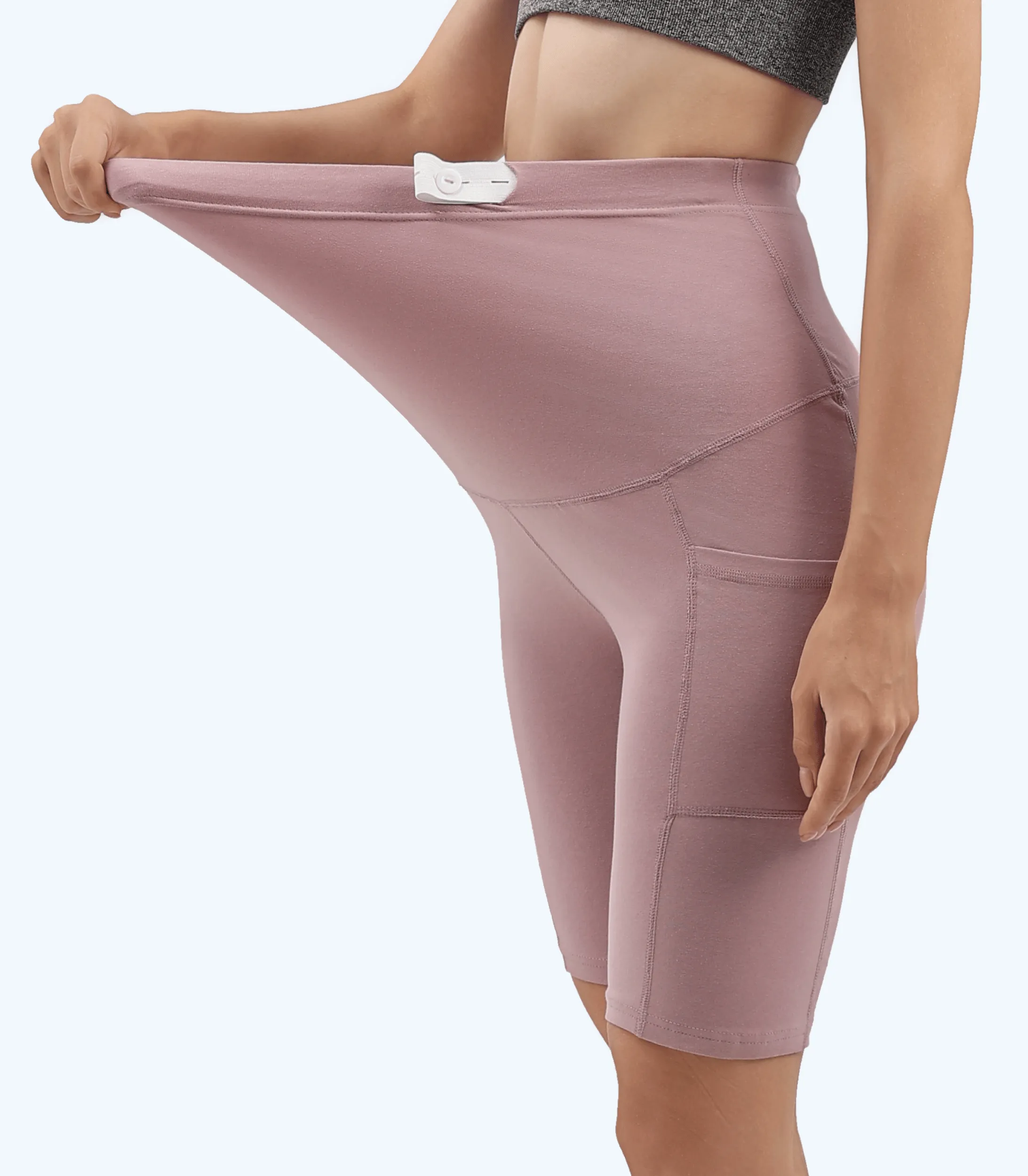 Maternity Yoga Shorts with Pockets