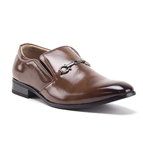 Men's 99344 Classic Square Toe Slip On Loafers Casual Dress Shoes