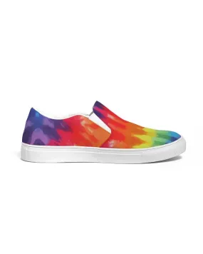 Men's Athletic Sneakers, Tie-Dye Low Top Slip-On Canvas Sports Shoes