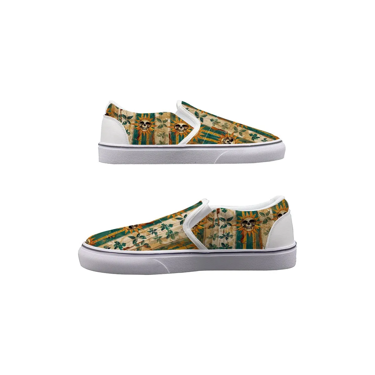 Men's Slip On Sneakers skull/palm print