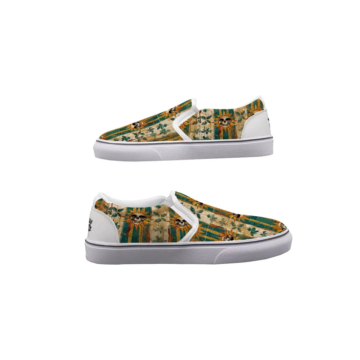 Men's Slip On Sneakers skull/palm print