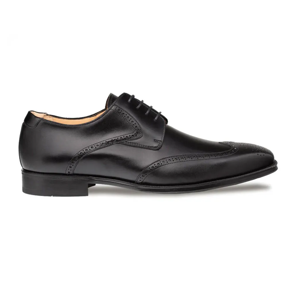 Mezlan Tasso Calfskin Leather Black Derby Oxfords