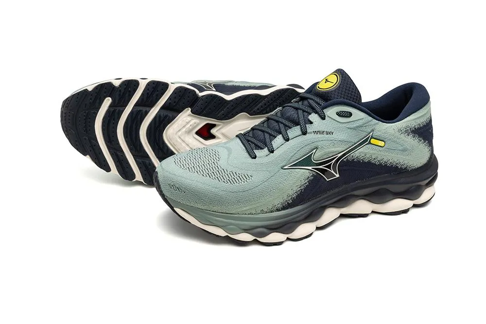 Mizuno Men's Wave Sky 7 - Mineral Blue/Snow White