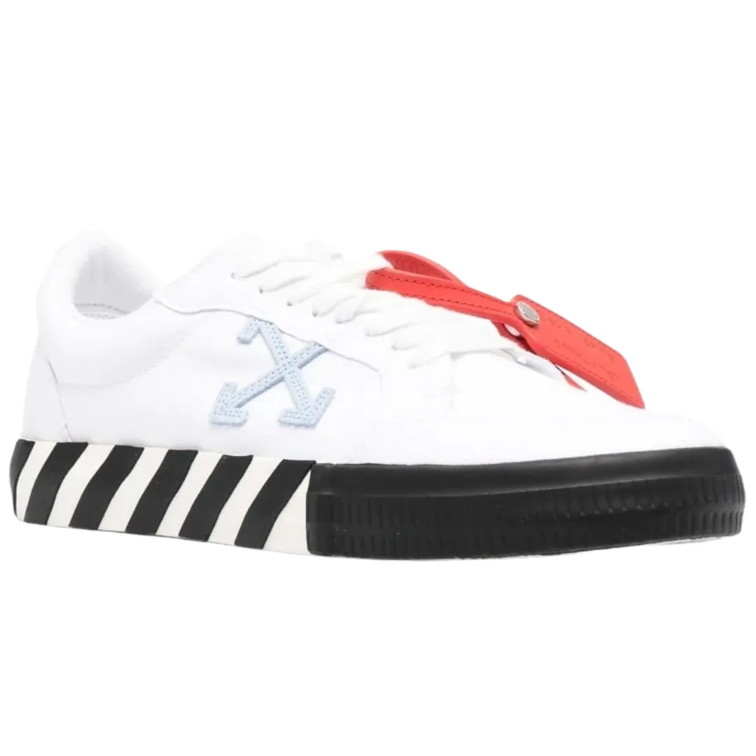 Off-White Vulc Low Light Blue Design White Sneakers