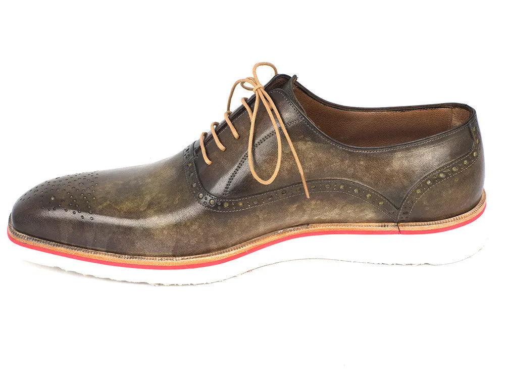 Paul Parkman Men's Army Green Oxford Shoes